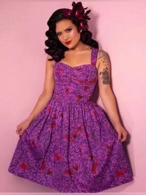 Vixen Tropical Terror Swing Dress in Sea Siren Print